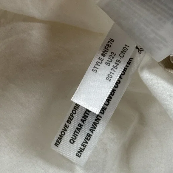 MADEWELL Eyelet Lucie Tie-Strap Tiered Midi Dress White Sz S - Picture 13 of 13